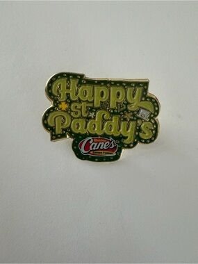 Raising Cane Happy St. Paddy's Green Hat Pin